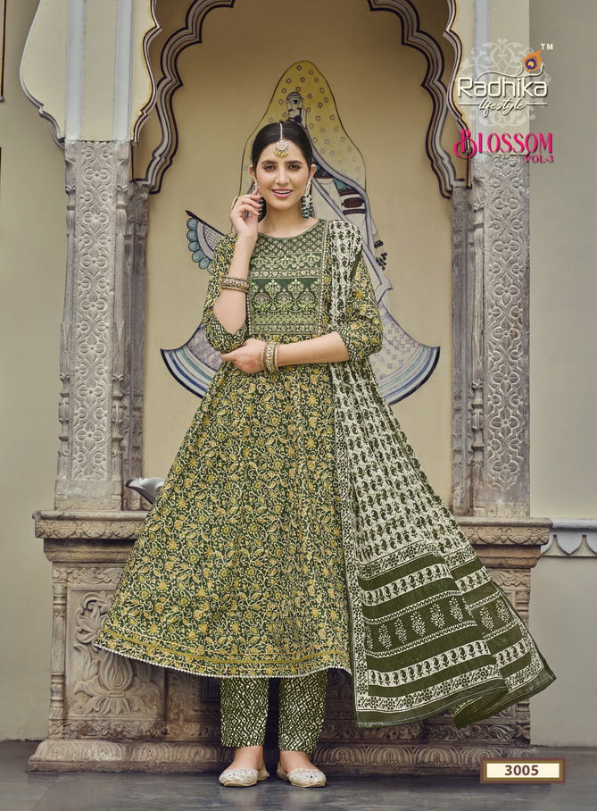 Blossom Vol 3 By Radhika Readymade Anarkali Suits Catalog